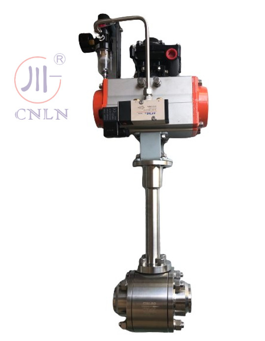 DN50 Cryogenes pneumatisches Kugelventil aus Edelstahl für Kryopumpen für LNG/LOX/LN2/LAR/LCO2