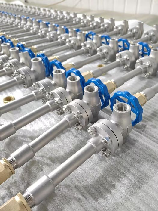 DJ61F-50P Kryogene Kugelventil mit PTFE-Dichtung für Anwendungen von -196 °C bis +80 °C und einem maximalen Druck von 5,0 MPa in den Größen 3/8''-4''
