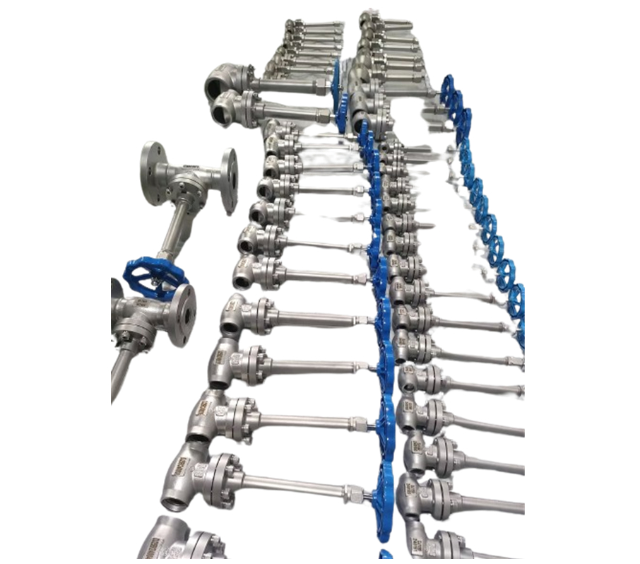 Schweißende CF8 CF8M Cryogenes Kugelventil mit langem Stamm für LNG/LOX/LN2/LAR/LCO2