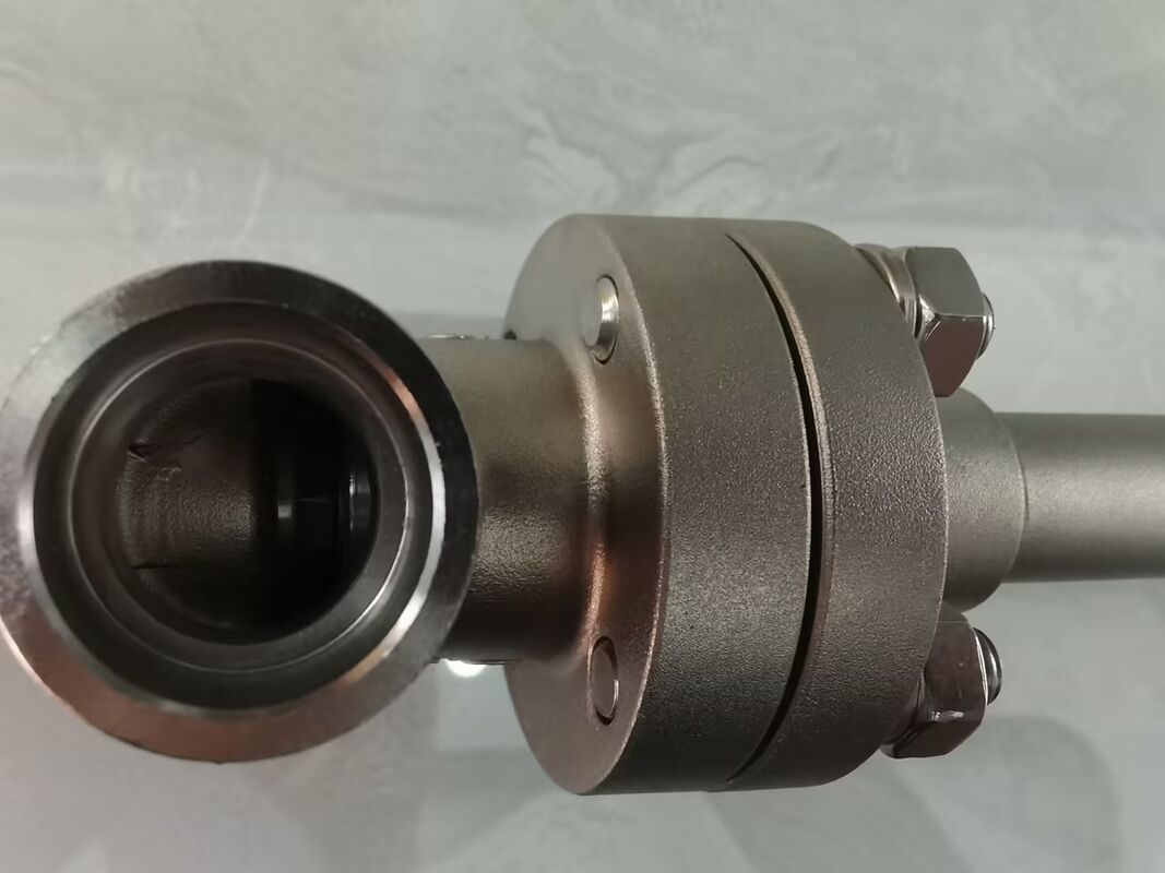 CE ISO-zertifiziertes kryogenes Kugelventil mit 5,0 MPa maximalem Druck, Edelstahl 304/316 und -196 bis +80 °C Temperaturbereich